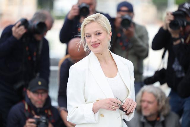 French actress Nadia Tereszkiewicz poses during a photocall of the film "Une Vie Manifeste" at the 79th edition of the Cannes Film Festival in Cannes, southern France on May 15, 2026. (Photo by Valery HACHE / AFP)