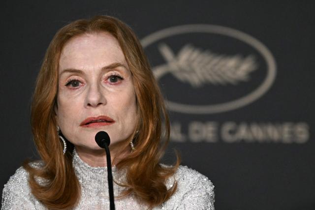 French actress Isabelle Huppert attends a press conference for the film "Histoires Paralleles" (Parallel Tales) at the 79th edition of the Cannes Film Festival in Cannes, southern France on May 15, 2026. (Photo by Julie SEBADELHA / AFP)