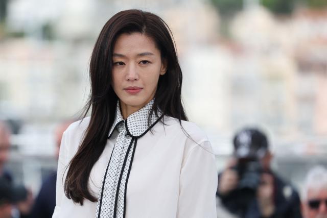 South Korean actress Jun Gianna poses during a photocall of the film "Gun-Che" (Colony) at the 79th edition of the Cannes Film Festival in Cannes, southern France on May 15, 2026. (Photo by Thibaud MORITZ / AFP)