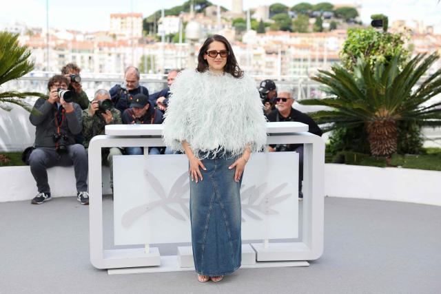 French actress Sonia Faidi poses during a photocall of the film "Sanguine" at the 79th edition of the Cannes Film Festival in Cannes, southern France on May 15, 2026. (Photo by Thibaud MORITZ / AFP)