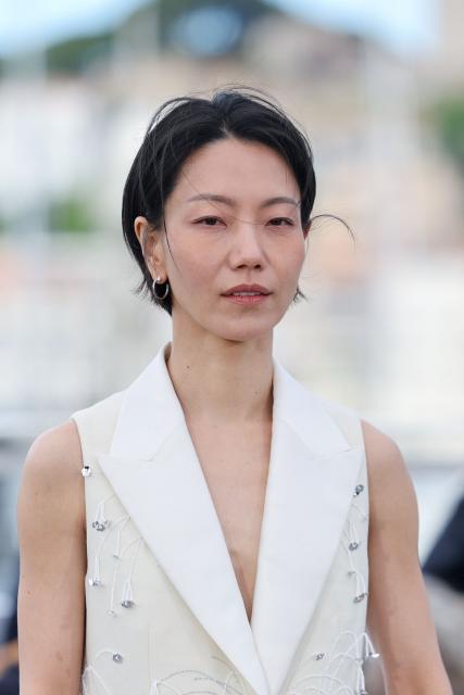 South Korean actress Kim Shin-Rock poses during a photocall of the film "Gun-Che" (Colony) at the 79th edition of the Cannes Film Festival in Cannes, southern France on May 15, 2026. (Photo by Thibaud MORITZ / AFP)