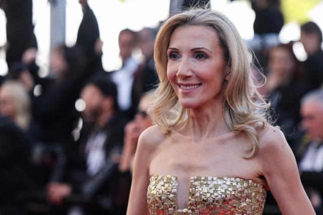 German President of the Golden Globes Awards Helen Hoehne arrives for the screening of the film "Karma" at the 79th edition of the Cannes Film Festival in Cannes, southern France on May 15, 2026. (Photo by Thibaud MORITZ / AFP)