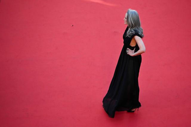 US actress Andie Macdowell arrives for the screening of the film "Karma" at the 79th edition of the Cannes Film Festival in Cannes, southern France on May 15, 2026. (Photo by Antonin THUILLIER / AFP)
