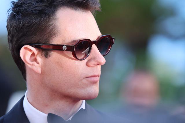 British actor Connor Swindell arrives for the screening of the film "Karma" at the 79th edition of the Cannes Film Festival in Cannes, southern France on May 15, 2026. (Photo by Thibaud MORITZ / AFP)