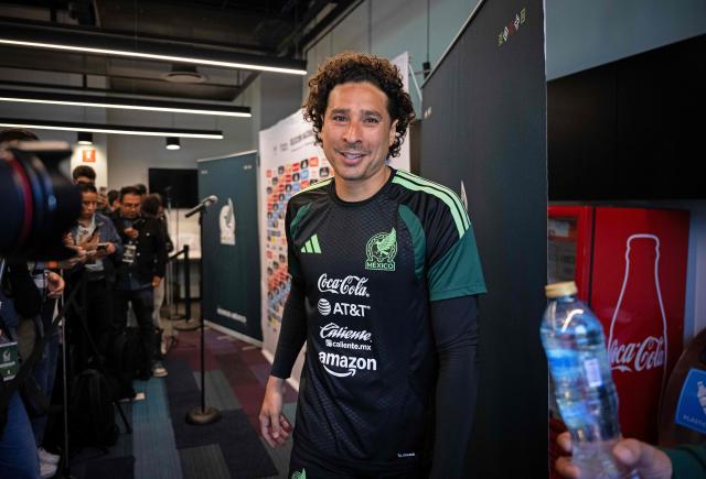 Mexico's football team goalkeeper Guillermo Ochoa leaves a mixed zone before a training session in Mexico City on May 15, 2026. (Photo by CARL DE SOUZA / AFP)