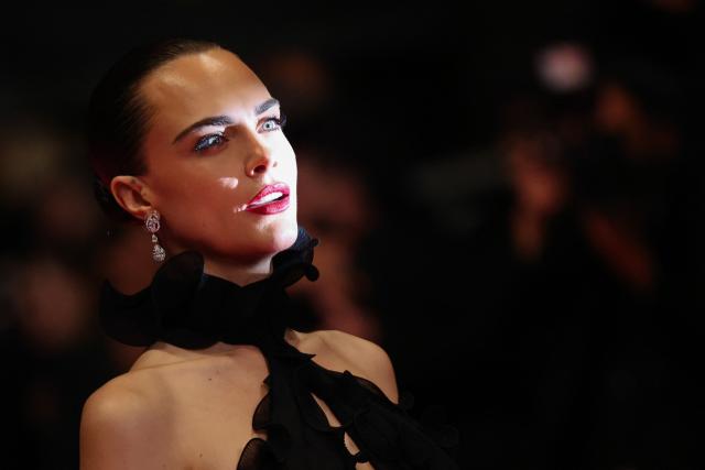 British model Cara Delevingne arrives for the screening of the film "Club Kid" at the 79th edition of the Cannes Film Festival in Cannes, southern France on May 15, 2026. (Photo by Thibaud MORITZ / AFP)