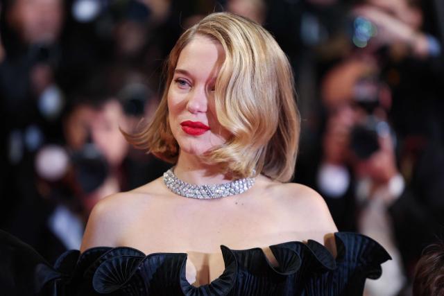 French actress Lea Seydoux arrives for the screening of the film "Gentle Monster" at the 79th edition of the Cannes Film Festival in Cannes, southern France on May 15, 2026. (Photo by Thibaud MORITZ / AFP)