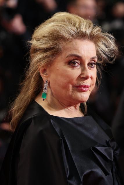 French actress Catherine Deneuve arrives for the screening of the film "Gentle Monster" at the 79th edition of the Cannes Film Festival in Cannes, southern France on May 15, 2026. (Photo by Thibaud MORITZ / AFP)