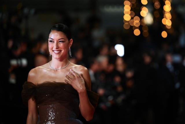 German model and TV host Rebecca Mir arrives for the screening of the film "Gentle Monster" at the 79th edition of the Cannes Film Festival in Cannes, southern France on May 15, 2026. (Photo by Olivier CHASSIGNOLE / AFP)