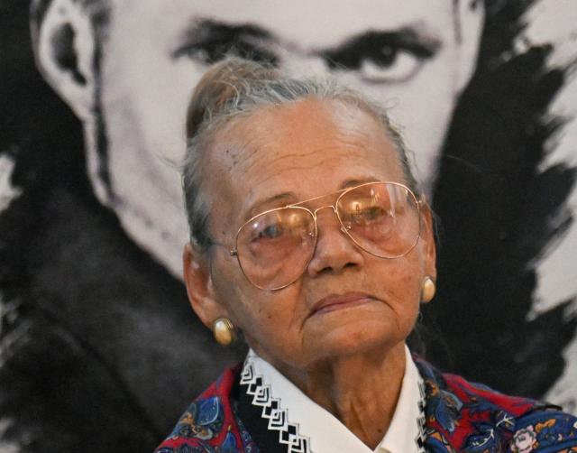Carmen Navas, the mother of the late political prisoner Victor Quero Navas, attends a mass in his honor in Caracas on May 15, 2026. Venezuela's prisons ministry last May 7 acknowledged the death in custody of political prisoner Victor Hugo Quero Navas, 51, nearly a year after his passing and after his mother spent months searching for him. (Photo by Juan BARRETO / AFP)