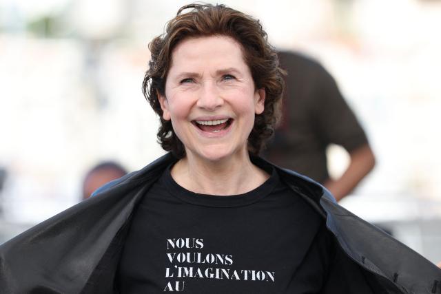 French actress Marie Bunel poses during a photocall of the film "Soudain" (All of a Sudden) at the 79th edition of the Cannes Film Festival in Cannes, southern France on May 16, 2026. (Photo by Sameer AL-DOUMY / AFP)