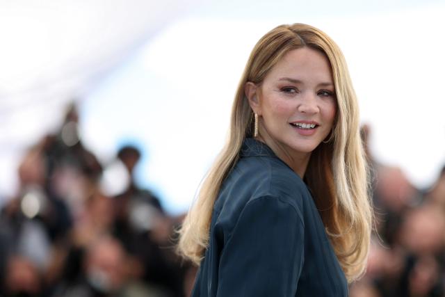 Belgian actress Virginie Efira poses during a photocall of the film "Soudain" (All of a Sudden) at the 79th edition of the Cannes Film Festival in Cannes, southern France on May 16, 2026. (Photo by Valery HACHE / AFP)