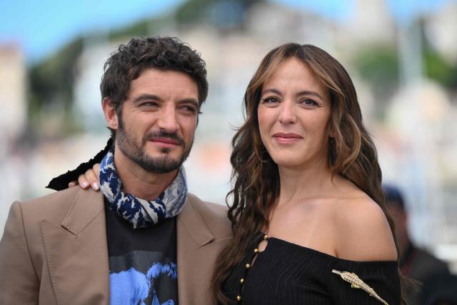 French-Canadian actor Niels Schneider and Canadian actress Monia Chokri pose during a photocall of the film "Si tu penses bien" at the 79th edition of the Cannes Film Festival in Cannes, southern France on May 16, 2026. (Photo by Olivier CHASSIGNOLE / AFP)