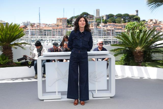 French-Costa Rican director and screenwriter Valentina Maurel poses during a photocall of the film "Siempre Soy Tu Animal Materno" (Forever Your Maternal Animal) at the 79th edition of the Cannes Film Festival in Cannes, southern France on May 16, 2026. (Photo by Sameer AL-DOUMY / AFP)