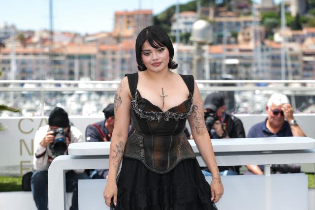 Actress Mariangel Villegas poses during a photocall of the film "Siempre Soy Tu Animal Materno" (Forever Your Maternal Animal) at the 79th edition of the Cannes Film Festival in Cannes, southern France on May 16, 2026. (Photo by Sameer AL-DOUMY / AFP)