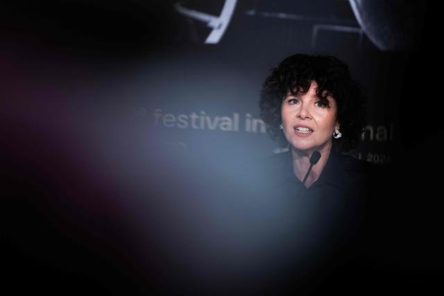 Austrian director and screenwriter Marie Kreutzer attends a press conference for the film "Gentle Monster" at the 79th edition of the Cannes Film Festival in Cannes, southern France on May 16, 2026. (Photo by Anna KURTH / AFP)