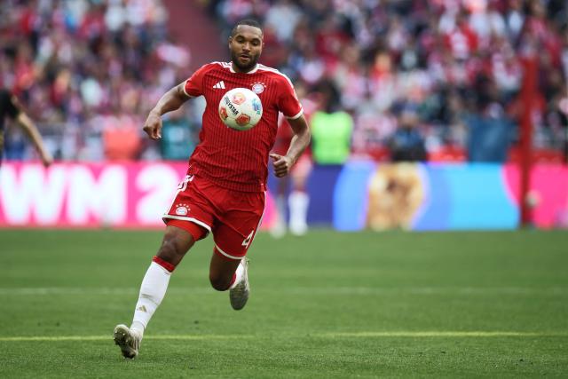 Bayern Munich's German defender #04 Jonathan Tah eyes the ball the ball during the German first division Bundesliga football match between FC Bayern Munich and FC Cologne in Munich, southern Germany, on May 16, 2026. (Photo by Alexandra BEIER / AFP) / DFL REGULATIONS PROHIBIT ANY USE OF PHOTOGRAPHS AS IMAGE SEQUENCES AND/OR QUASI-VIDEO