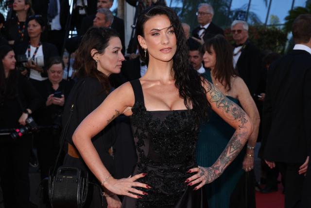 French streamer Maghla arrives for the screening of the film "El ser querido" (The Beloved) at the 79th edition of the Cannes Film Festival in Cannes, southern France on May 16, 2026. (Photo by Valery HACHE / AFP)