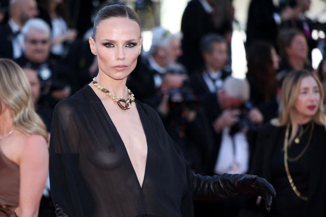 Russian model Natasha Poly arrives for the screening of the film "El ser querido" (The Beloved) at the 79th edition of the Cannes Film Festival in Cannes, southern France on May 16, 2026. (Photo by Sameer AL-DOUMY / AFP)