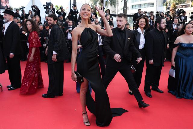 French model and actress Noemie Lenoir arrives for the screening of the film "El ser querido" (The Beloved) at the 79th edition of the Cannes Film Festival in Cannes, southern France on May 16, 2026. (Photo by Thibaud MORITZ / AFP)