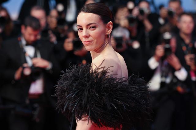 Spanish actress Victoria Luengo leaves after the screening of the film "El ser querido" (The Beloved) at the 79th edition of the Cannes Film Festival in Cannes, southern France on May 16, 2026. (Photo by Thibaud MORITZ / AFP)
