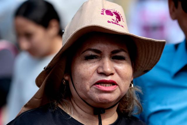 Cecilia Flores, activist and founding member of the Madres Buscadoras de Sonora collective, speaks before entering the site of the Las Pintitas mass grave in El Salto, Jalisco state, Mexico, on May 16, 2026. (Photo by ULISES RUIZ / AFP)