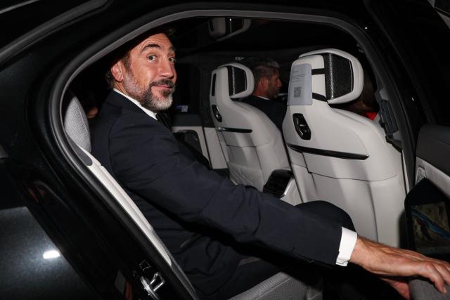 Spanish actor Javier Bardem signs autographs as he leaves after the screening of the film "El ser querido" (The Beloved) at the 79th edition of the Cannes Film Festival in Cannes, southern France on May 16, 2026. (Photo by Valery HACHE / AFP)