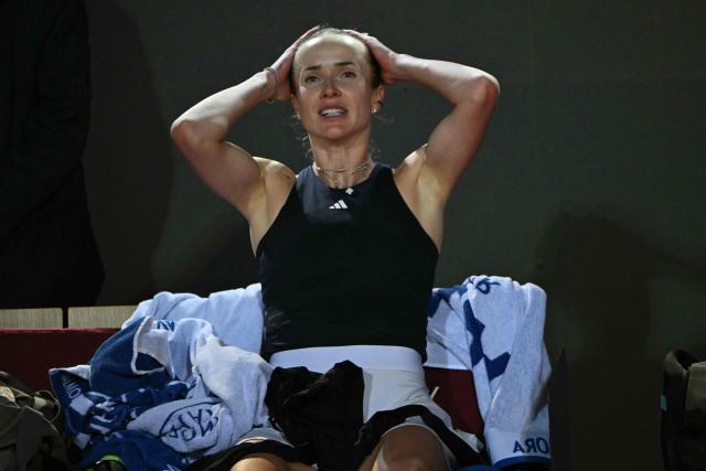 Ukraine's Elina Svitolina celebrates after winning the WTA Rome Open tennis tournament final against USA's Coco Gauff at Foro Italico in Rome on May 16, 2026. (Photo by Andreas SOLARO / AFP)
