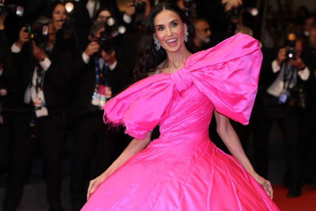 Member of the jury US actress and producer Demi Moore arrives for the screening of the film "Paper Tiger" at the 79th edition of the Cannes Film Festival in Cannes, southern France on May 16, 2026. (Photo by Thibaud MORITZ / AFP)
