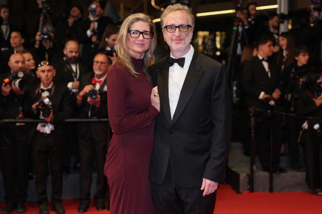 US director James Gray and his wife US producer and director Alexandra Dickson Gray arrive for the screening of the film "Paper Tiger" at the 79th edition of the Cannes Film Festival in Cannes, southern France on May 16, 2026. (Photo by Thibaud MORITZ / AFP)