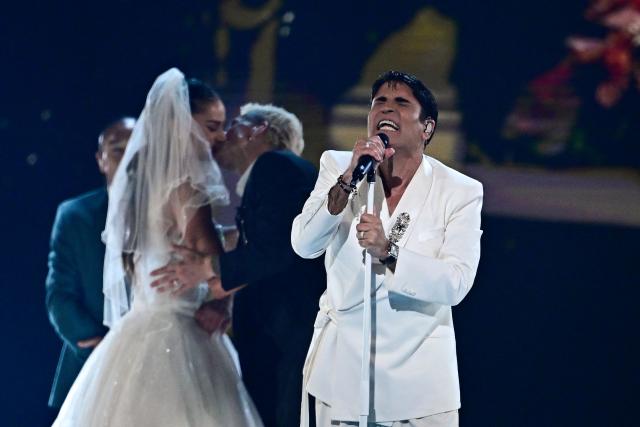 Italian singer Sal Da Vinci, representing Italy with the song 'Per Sempre Si', performs during the final of the Eurovision Song Contest 2026 (ESC) at Wiener Stadthalle in Vienna, Austria on May 16, 2026. (Photo by Tobias SCHWARZ / AFP)