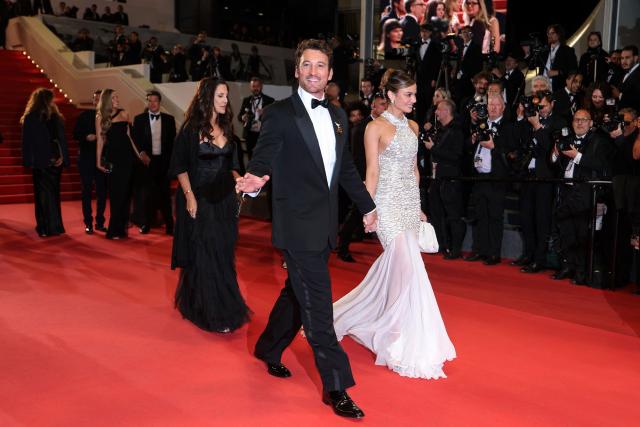 US actor Miles Teller and his wife US actress Keleigh Teller leave after the screening of the film "Paper Tiger" at the 79th edition of the Cannes Film Festival in Cannes, southern France on May 16, 2026. (Photo by Sameer AL-DOUMY / AFP)