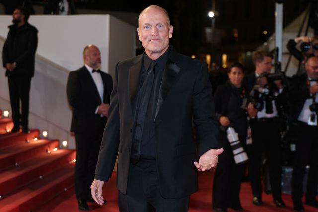 US actor Woody Harrelson arrives for the screening of the film "Full Phil" at the 79th edition of the Cannes Film Festival in Cannes, southern France on May 16, 2026. (Photo by Sameer AL-DOUMY / AFP)