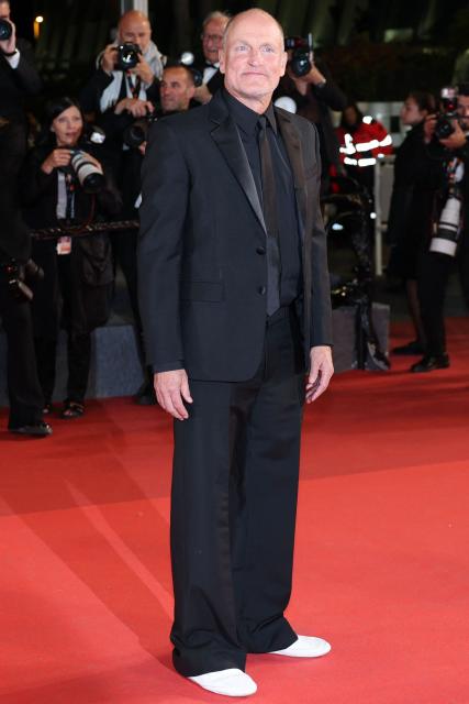 US actor Woody Harrelson arrives for the screening of the film "Full Phil" at the 79th edition of the Cannes Film Festival in Cannes, southern France on May 16, 2026. (Photo by Thibaud MORITZ / AFP)
