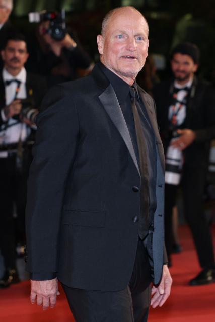 US actor Woody Harrelson arrives for the screening of the film "Full Phil" at the 79th edition of the Cannes Film Festival in Cannes, southern France on May 16, 2026. (Photo by Thibaud MORITZ / AFP)