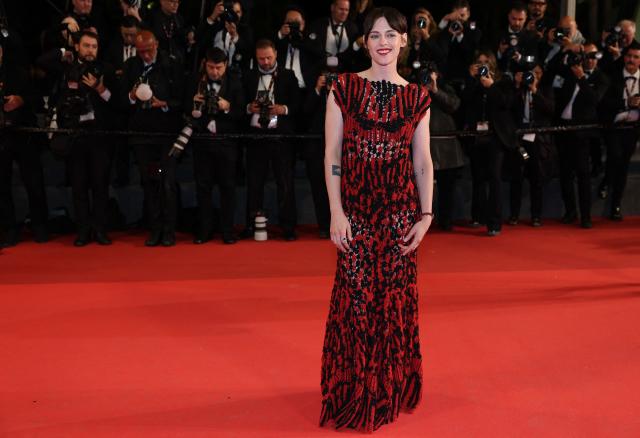 US actress Kristen Stewart arrives for the screening of the film "Full Phil" at the 79th edition of the Cannes Film Festival in Cannes, southern France on May 16, 2026. (Photo by Thibaud MORITZ / AFP)
