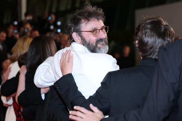 French director and screenwriter Quentin Dupieux arrives for the screening of the film "Full Phil" at the 79th edition of the Cannes Film Festival in Cannes, southern France on May 16, 2026. (Photo by Thibaud MORITZ / AFP)