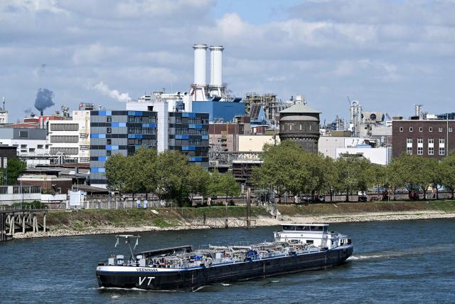 A general view of German chemical giant BASF in Ludwigshafen, western Germany, on April 20, 2026. Germany's industrial decline is taking a painful toll on communities that have long relied on local manufacturing titans for jobs, prosperity and a sense of a secure future. (Photo by Kirill KUDRYAVTSEV / AFP) / TO GO WITH AFP STORY BY SAM REEVES