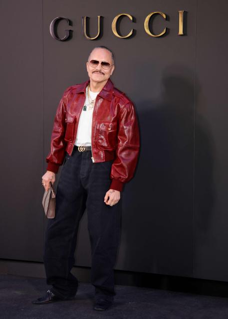 US fashion designer Willy Chavarria attends the Gucci Cruise 2027 collection fashion show at Times Square in New York on May 16, 2026. (Photo by Leonardo MUNOZ / AFP)