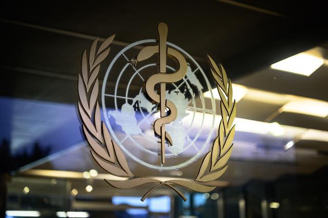 (FILES) A picture taken on January 12, 2020 shows a World Health Organization (WHO) sign at its headquarters prior to a combined news conference following a two-day international conference on COVID-19 coronavirus vaccine research and a meeting to decide whether Ebola in DR Congo still constitutes health emergency of international concern in Geneva. The World Health Organization declared an international health emergency over a rare strain of Ebola that has killed dozens in the Democratic Republic of Congo, but stopped short of calling the outbreak a pandemic on May 17, 2026. "WHO...is hereby determining that the Ebola disease caused by Bundibugyo virus in the Democratic Republic of the Congo and Uganda constitutes a public health emergency of international concern (PHEIC), but does not meet the criteria of pandemic emergency," the Geneva-based global health body said in a statement. (Photo by Fabrice COFFRINI / AFP)