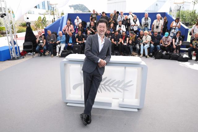 Japanese actor Tadanobu Asano poses during a photocall of the film "Subete mayonaka no koibitotachi" (All The Lovers In The Night) at the 79th edition of the Cannes Film Festival in Cannes, southern France on May 17, 2026. (Photo by Sameer AL-DOUMY / AFP)