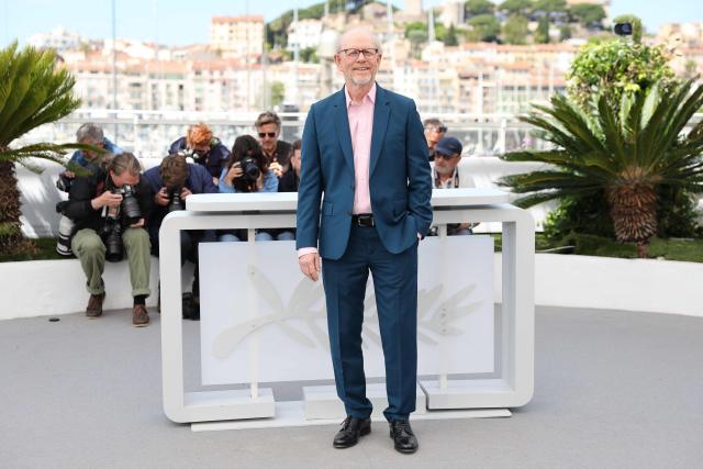 US director and producer Ron Howard poses during a photocall of the film "Avedon" at the 79th edition of the Cannes Film Festival in Cannes, southern France on May 17, 2026. (Photo by Thibaud MORITZ / AFP)