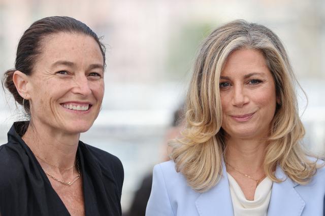 US producer Dallas Brennan Rexer and US producer Sara Bernstein pose during a photocall of the film "Avedon" at the 79th edition of the Cannes Film Festival in Cannes, southern France on May 17, 2026. (Photo by Thibaud MORITZ / AFP)
