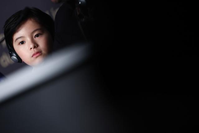 Japanese actor Rimu Kuwaki attends a press conference for the film "Sheep in The Box" at the 79th edition of the Cannes Film Festival in Cannes, southern France on May 17, 2026. (Photo by Ian LANGSDON / AFP)