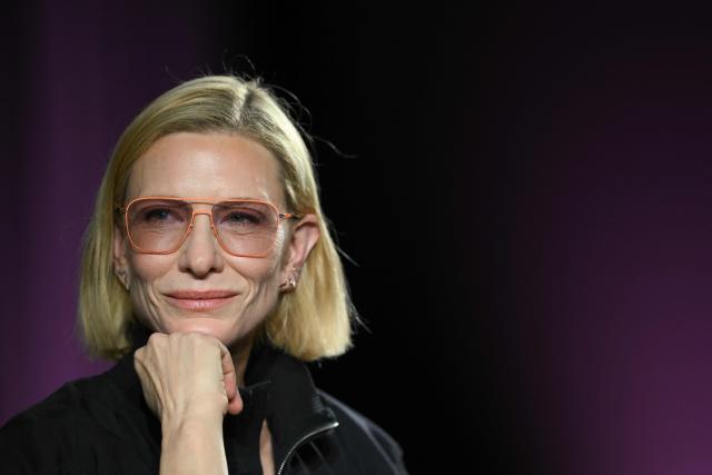 Australian actress and producer Cate Blanchett attends a "Rendez-Vous With Cate Blanchett" of the 79th edition of the Cannes Film Festival in Cannes, southern France, on May 17, 2026. (Photo by Olivier CHASSIGNOLE / AFP)