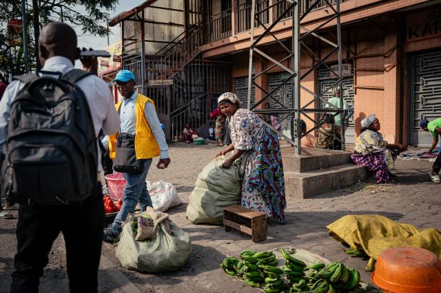 Street vendors wait for customers at the Birere Market near the Petite Barriere in Goma on May 17, 2026. A first case of Ebola virus infection has been reported in Goma, a major city in eastern Democratic Republic of Congo controlled by the M23 armed group, with the WHO declaring an international health alert on May 17, 2026.
According to figures released Saturday by the African Unions health agency (Africa CDC), 88 deaths likely caused by the virus have been recorded, out of 336 suspected cases. One death has been reported in neighboring Uganda. As the epicenter of the outbreak is located in a hard-to-reach area, few samples have been tested in laboratories and the figures are based largely on suspected cases. (Photo by Jospin Mwisha / AFP)