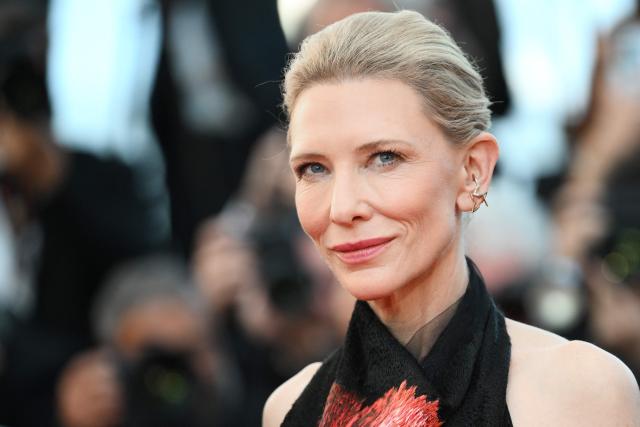 Australian actress and producer Cate Blanchett arrives for the screening of the film "Garance" (Another Day) at the 79th edition of the Cannes Film Festival in Cannes, southern France on May 17, 2026. (Photo by Olivier CHASSIGNOLE / AFP)