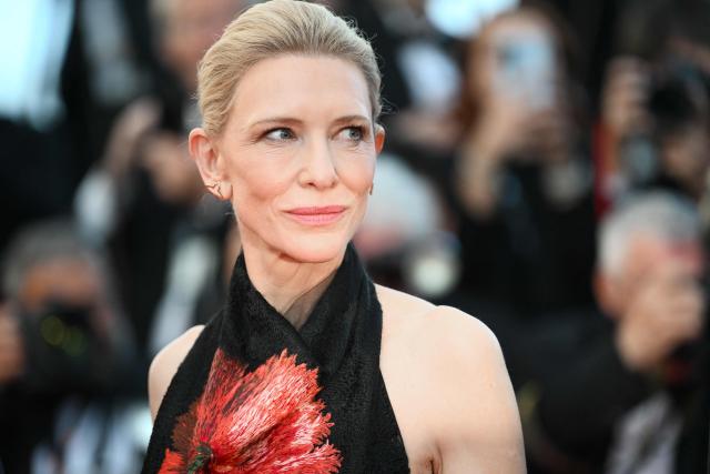 Australian actress and producer Cate Blanchett arrives for the screening of the film "Garance" (Another Day) at the 79th edition of the Cannes Film Festival in Cannes, southern France on May 17, 2026. (Photo by Olivier CHASSIGNOLE / AFP)