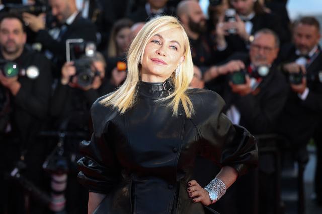 French actress Emmanuelle Beart arrives for the screening of the film "Garance" (Another Day) at the 79th edition of the Cannes Film Festival in Cannes, southern France on May 17, 2026. (Photo by Valery HACHE / AFP)