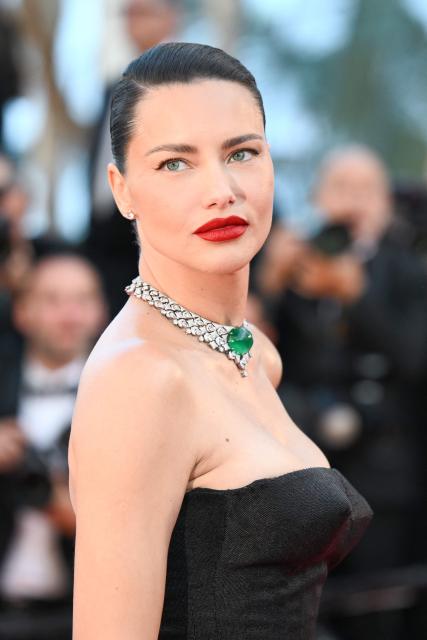 Brazilian model Adriana Lima arrives for the screening of the film "Garance" (Another Day) at the 79th edition of the Cannes Film Festival in Cannes, southern France on May 17, 2026. (Photo by Olivier CHASSIGNOLE / AFP)